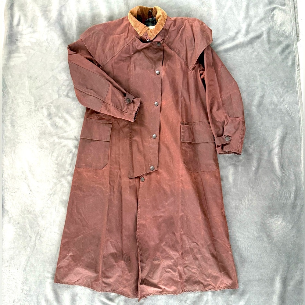 Backhouse of Barbour New Zealand’s original wet weather rain coat. Brown/Plaid. - Picture 3 of 9
